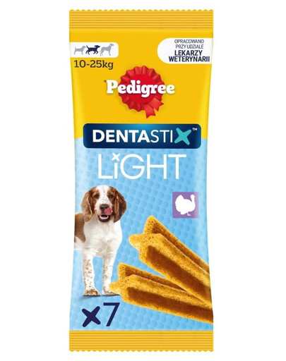 PEDIGREE Dentastix Light Dental Chews M, 7 pièces : friandises dentaires pour chiens de taille moyenne