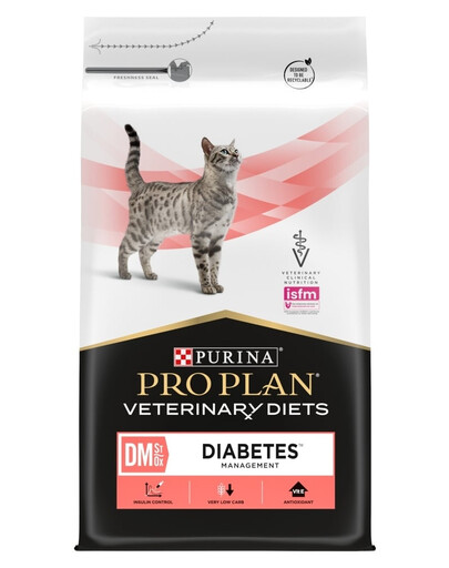 PRO PLAN Veterinary Diets Feline DM St/Ox Diabetes Management 5 kg sucha karma dla kotów z cukrzycą