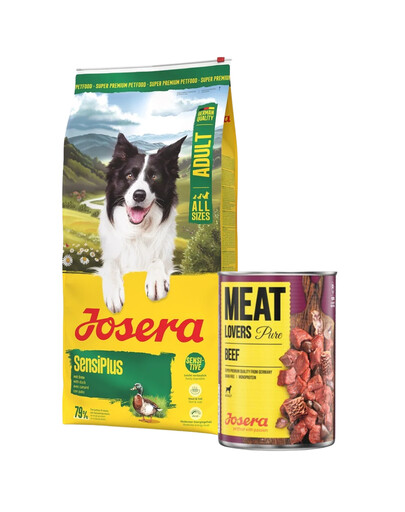 JOSERA SensiPlus 12,5kg dla psów z wrażliwym układem pokarmowym + puszka 800g GRATIS