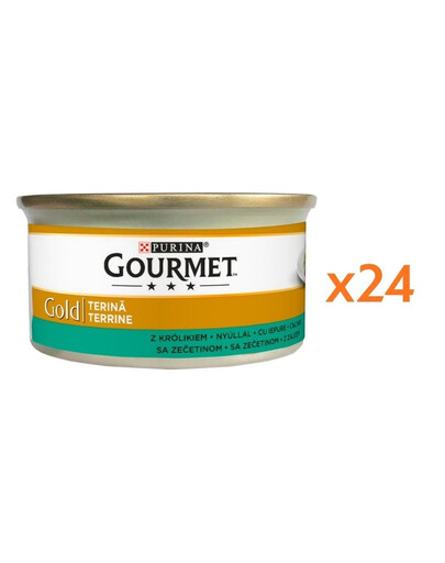 GOURMET Gold pâté au lapin pour chat 24x85 g