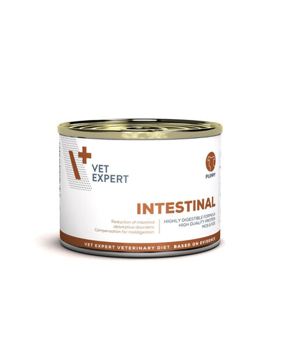 VET EXPERT Veterinary Diet Puppy Intestinal 200g kurczak, lekkostrawna mokra karma dla szczeniąt z zaburzeniami trawiennymi