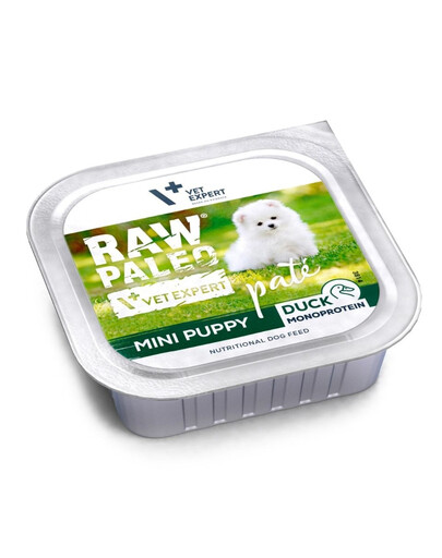 RAW PALEO Pate Duck Mini Puppy 150g pasztet z kaczki dla szczeniąt ras małych