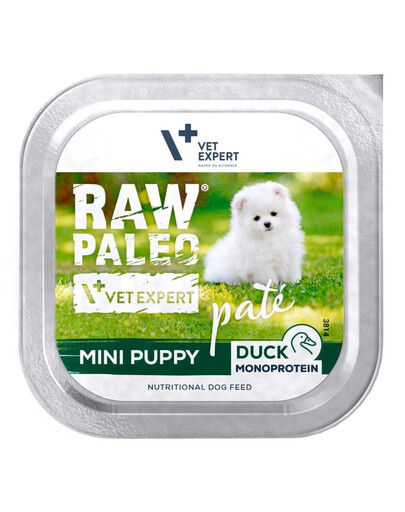 RAW PALEO Pate Duck Mini Puppy 150g pasztet z kaczki dla szczeniąt ras małych