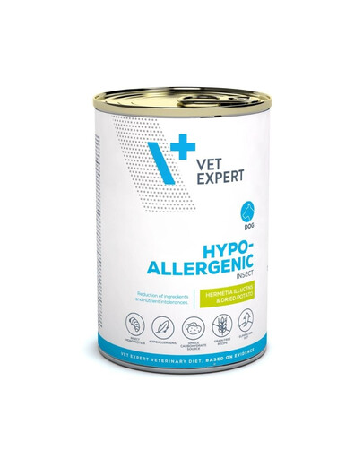VET EXPERT Veterinary Diet Dog Hypoallergenic Insect 375g owady, mokra karma dla psów z nietolerancją pokarmową