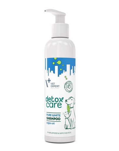 VET EXPERT Detox Care Pure White Shampooing Chiens, chats 250 ml