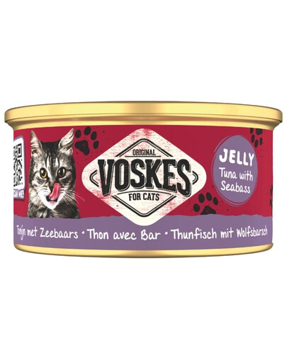 VOSKES Jelly Tuna with Seabass 85 g tuńczyk z okoniem morskim w galaretce, karma uzupełniająca dla kota
