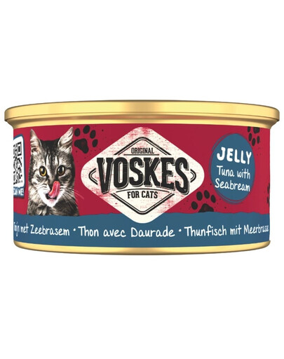 VOSKES Jelly Tuna with Seabream 85 g tuńczyk z doradą w galaretce, karma uzupełniająca dla kota