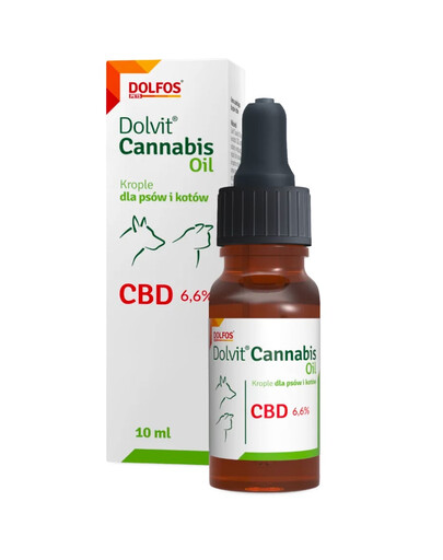 DOLFOS Cannabis Oil 10ml olejek z CBD dla psów i kotów