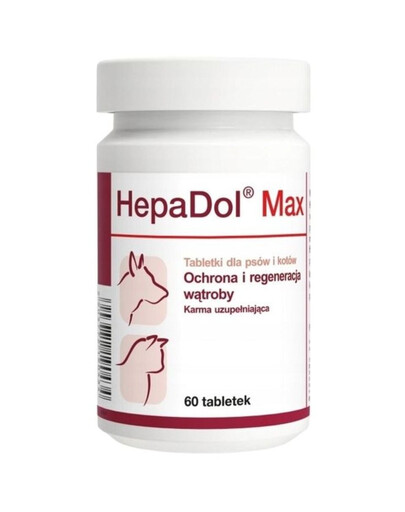 DOLFOS Hepadol Max 60 tabl. preparat wspomagający pracę wątroby dla psa i kota