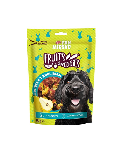 Fruits and Veggies Gruszka z królikiem przysmak dla psa 100 g