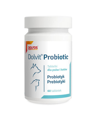 DOLFOS Dolvit Probiotic Mini 60 tabl. probiotyk dla psów i kotów