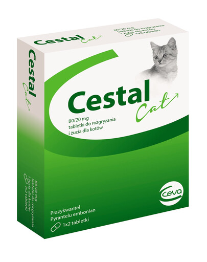 Cat Tabletki do rozgryzania i żucia na odrobaczanie dla kotów 2 tab.