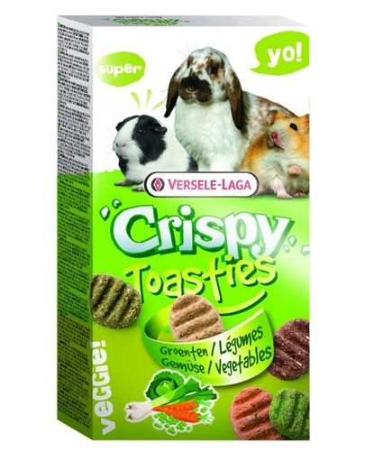 VERSELE-LAGA Prestige crispy toasties vegetable pour tous les petits mammifères 150 g