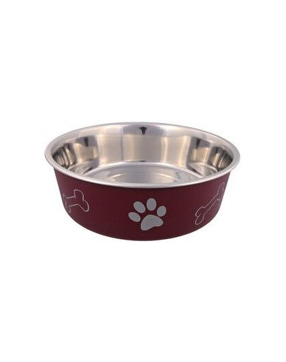 TRIXIE Bol en métal avec revêtement en plastique 0,25 l/ 12 cm