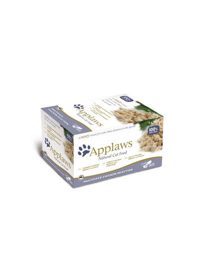 APPLAWS Gamelle pour chat - Mélange de poulet 8 x 60 g