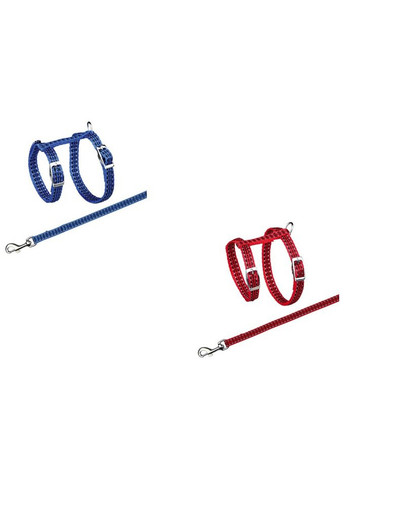 TRIXIE Harnais réfléchissant avec laisse pour chats 22-42 mm/10 mm