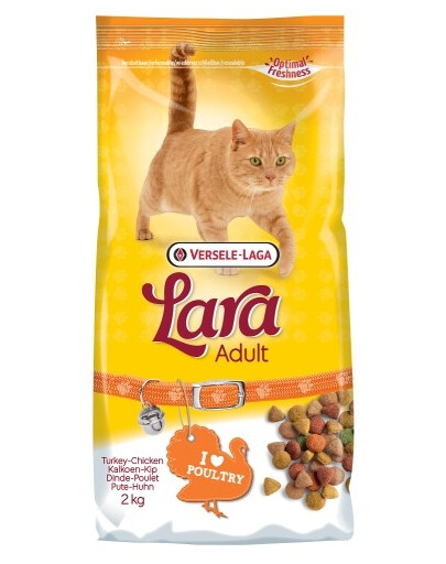 VERSELE-LAGA Lara Adult Turkey & Chicken Croquettes pour chat avec dinde et poulet 10 kg