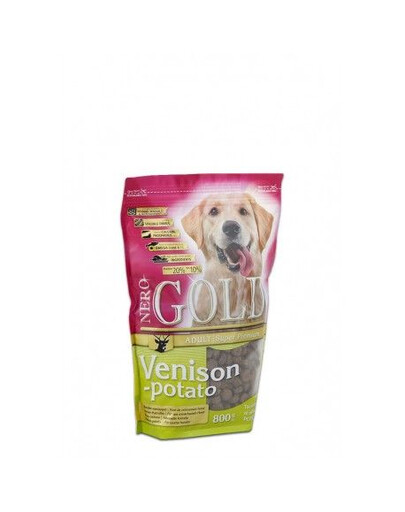 NERO GOLD Venison & Potato Aliment sec à base de venaison et de pommes de terre pour chiens adultes 800 g
