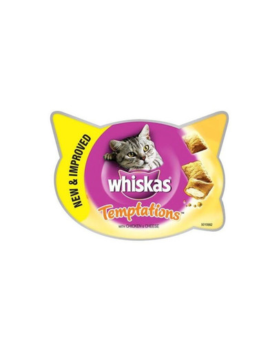 WHISKAS Temptations poulet et fromage 60g x8