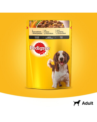 PEDIGREE kawałki kurczaka i warzywa w sosie saszetka 100g