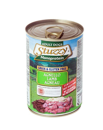 STUZZY Nourriture humide monoprotéinée avec agneau 0.4KG