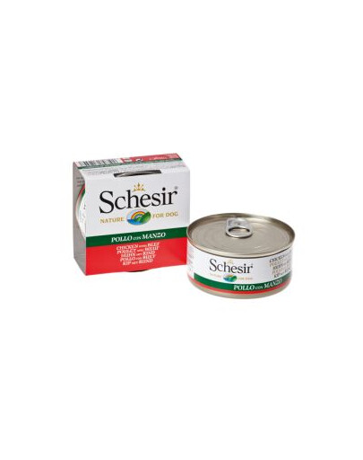 SCHESIR Filety Z Kurczaka Z Wołowiną W Galaretce 150G