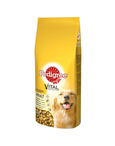 PEDIGREE Vital Protection Croquettes à la volaille et aux légumes chien adulte 15 kg