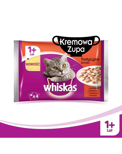 WHISKAS Soupe crémeuse traditionnelle 4x 85g x13