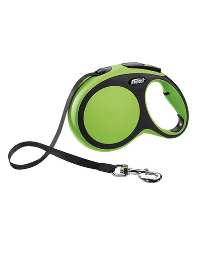 FLEXI Laisse automatique New Comfort S Rope 5 m Green