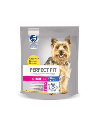 PERFECT FIT Adult 1 an Riche en poulet pour les chiens de petite race 5 x 825g