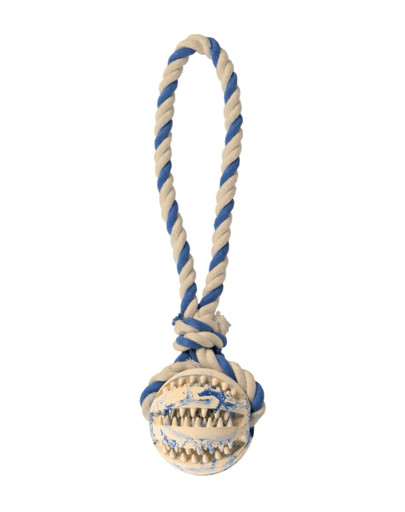 TRIXIE DENTA Fun Corde de jeu avec balle en caoutchouc naturel 7 cm