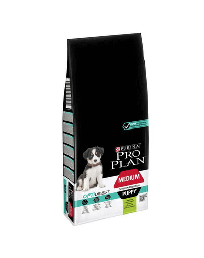 PURINA PRO PLAN Medium Puppy Sensitive Digestion OptiDigest Agneau 12 kg