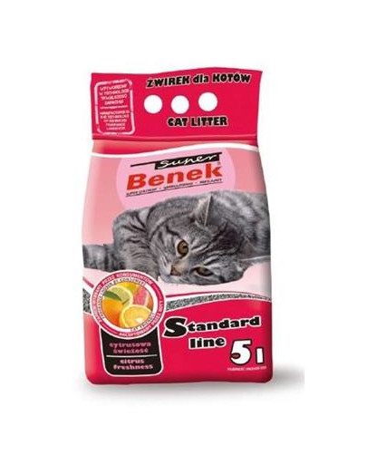 BENEK Super Fraicheur de Citron Litière 5 L