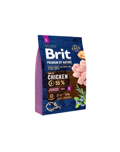 BRIT Premium By Nature Chicken Junior Small S 3kg