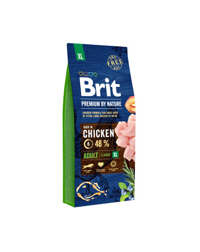BRIT Premium By Nature Chicken Adult Extra Large XL 15kg