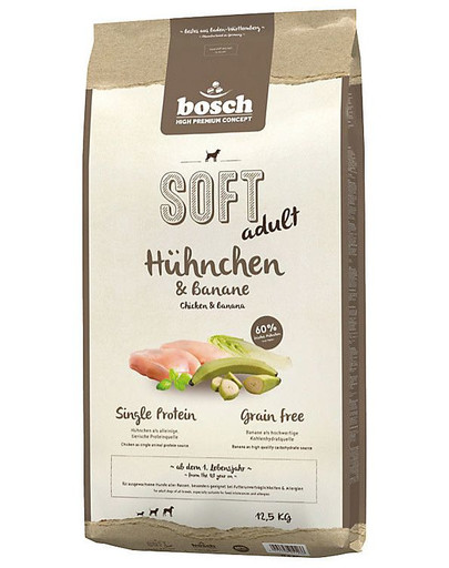 BOSCH Plus - Poulet & banane pour chiens avec intolérances alimentaires - 12,5 kg