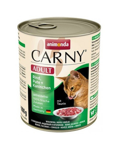 ANIMONDA Carny Adult bœuf, dinde, lapin 800g