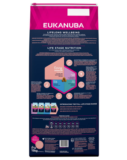 EUKANUBA Caring Senior Medium Breed Chicken - Chien sénior de race moyenne riche en poulet - 15kg