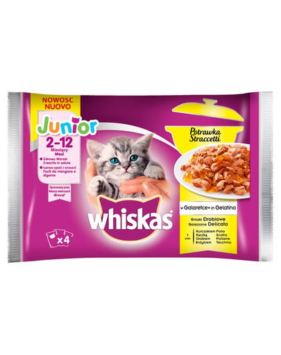 WHISKAS Junior volaille en gelée sachets 4 x 85 g
