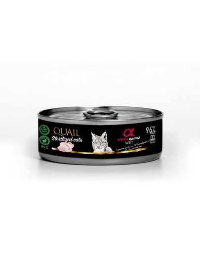 ALPHA SPIRIT Quail for sterilised cats 85 g Caille pour chats stérilisés