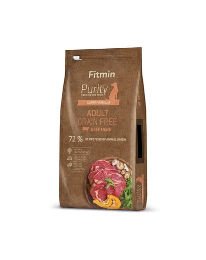 FITMIN Dog Purity Grain Free Adult Beef 12 kg