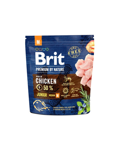 BRIT Premium By Nature Chicken Junior Medium M 1kg