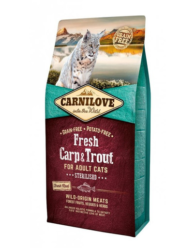 CARNILOVE Fresh Chat Adulte stérilisé Carpe & Truite 2 kg