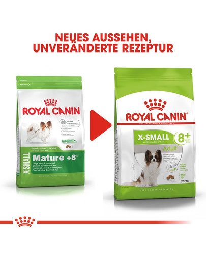 ROYAL CANIN X-Small Adult 8+ 1.5 kg sucha karma dla psów powyżej 8 roku życia, ras bardzo małych