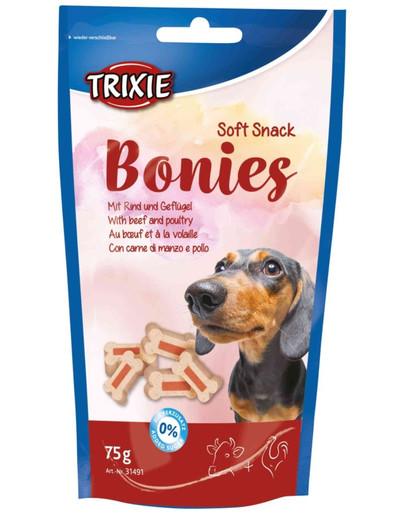 TRIXIE Soft Snack Bonies Bœuf et dinde 75 g