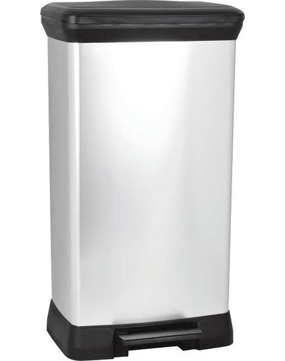 CURVER DECO BIN 30 l noir/argent métallisé