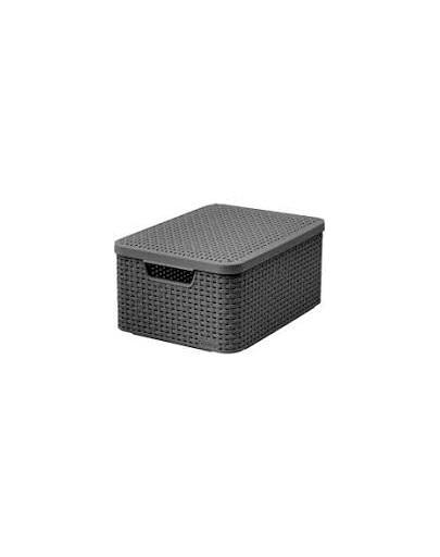 CURVER Panier STYLE M avec couvercle gris foncé