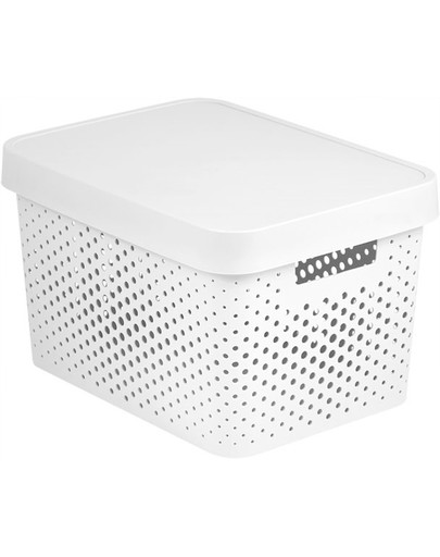 CURVER INFINITY 17 l conteneur ajouré avec couvercle blanc