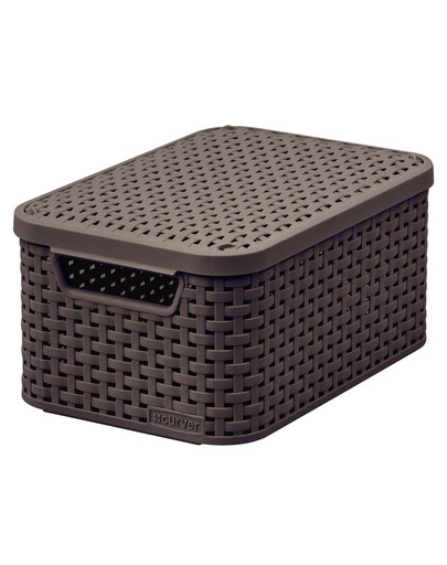 CURVER Panier "STYLE" M avec couvercle brun foncé