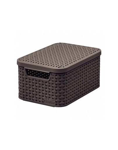 CURVER Panier "STYLE S" avec couvercle brun foncé